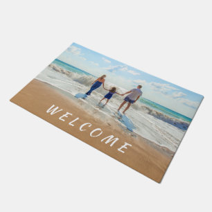Personalised Custom Photo Doormat Text Welcome
