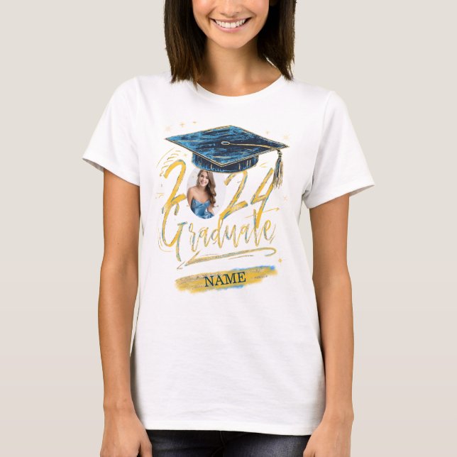Personalised Custom Photo Graduation  T-Shirt (Front)