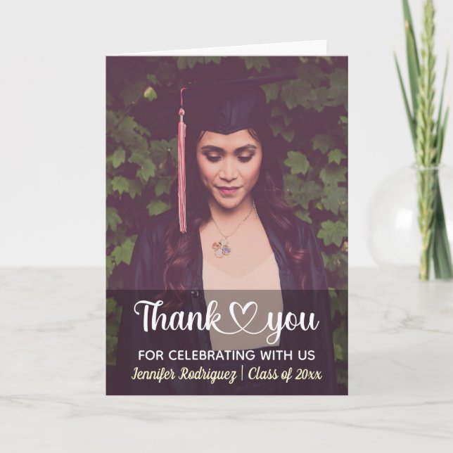 Personalised Custom Photo Graduation Thank You (Front)