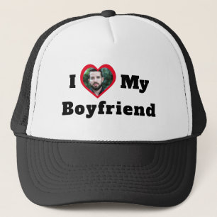 Personalised Custom Photo I Love My Boyfriend Trucker Hat