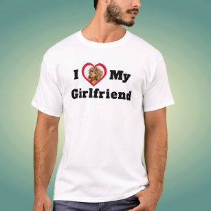 Personalised Custom Photo I Love My Girlfriend T-Shirt