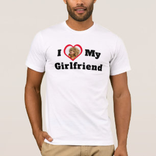 Personalised Custom Photo I Love My Girlfriend T-Shirt