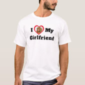 Personalised Custom Photo I Love My Girlfriend T-Shirt (Front)