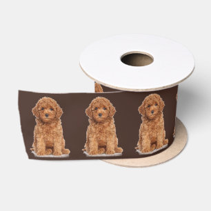 Personalised Custom photo image chocolate mocha Satin Ribbon