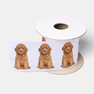 Personalised Custom photo image light lavender Satin Ribbon