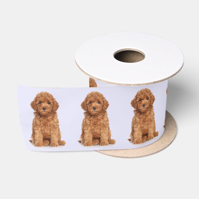 Personalised Custom photo image light lavender Satin Ribbon (Spool)