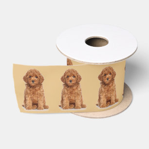 Personalised custom photo image logo camel khaki satin ribbon