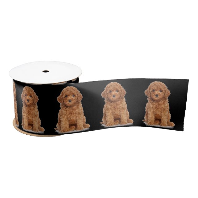 Personalised Custom photo image picture black Satin Ribbon (Spool)