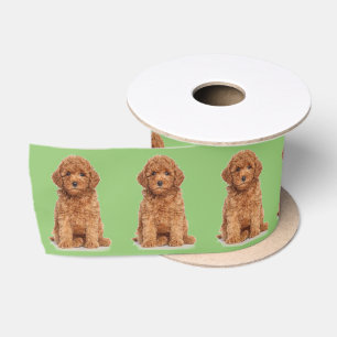 Personalised custom photo image pistachio green satin ribbon