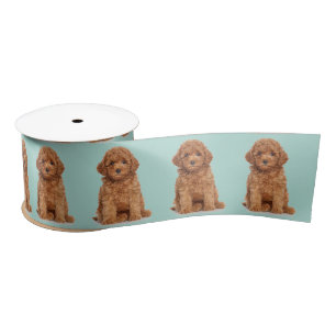 Personalised Custom photo image seafoam mint green Satin Ribbon