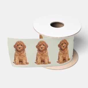 Personalised Custom photo image white sage Satin Ribbon