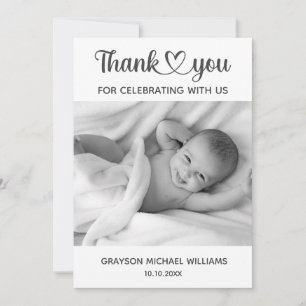 Personalised Custom Photo Newborn Baby Thank You