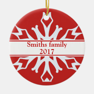 Personalised Custom Photo Ornament with Snowflakes