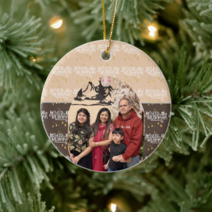 Personalised Custom Photo Picture  Family Ceramic Tree Decoration