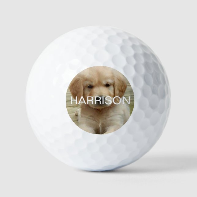 Personalised custom photo picture name monogram golf balls (Front)