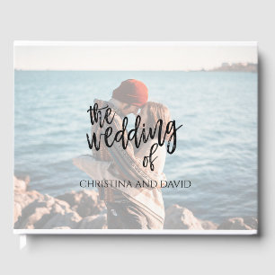 Personalised Custom Photo Romantic Modern Wedding Guest Book