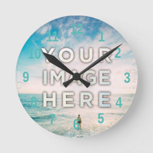 Personalised Custom Photo Round Clock
