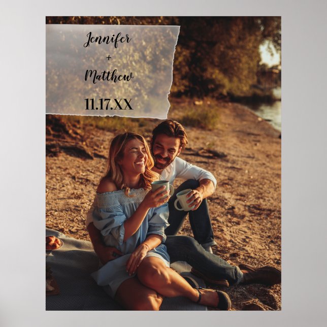 Personalised Custom Photo Rustic Style Poster (Front)