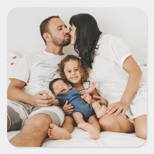 Personalised Custom Photo Square Sticker (Front)