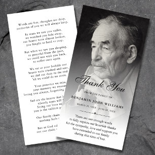 Personalised Custom Photo Sympathy Thank You Death