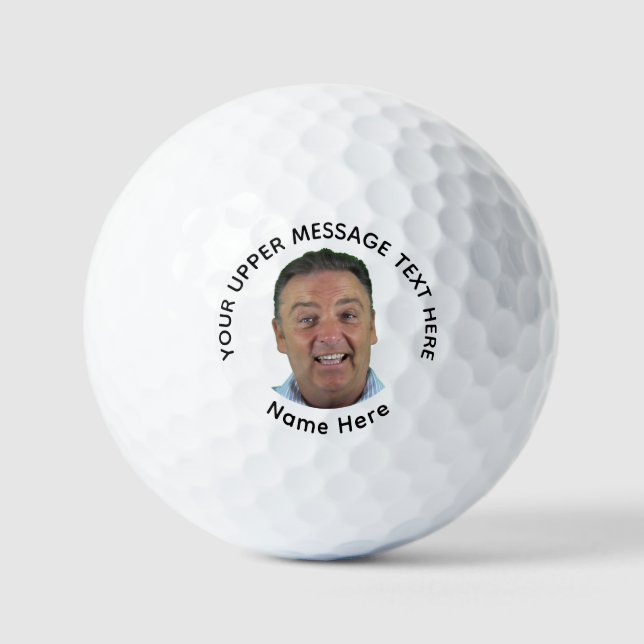 Personalised Custom Photo Text Funny Golf Balls (Front)