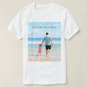 Personalised Custom Photo Text T-Shirt Your Design