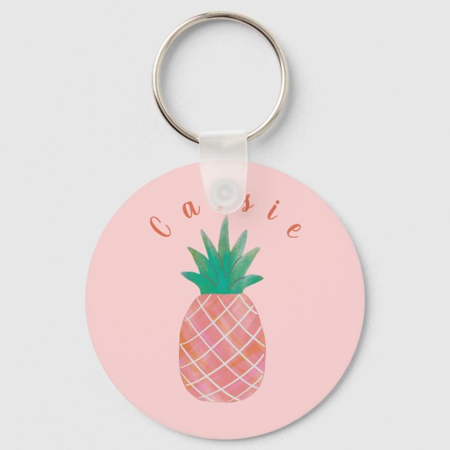 Personalised Custom Pineapple Keychain (Front)