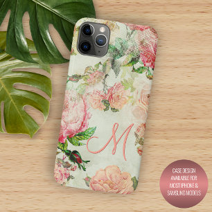 Personalised Custom Pink Floral Rose Pattern iPhone 11 Pro Max Case