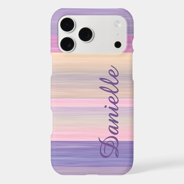 Personalised Custom Pink Purple Stripes Pattern (Back)