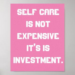 Personalised Custom Positive Self Care Quotes. Poster