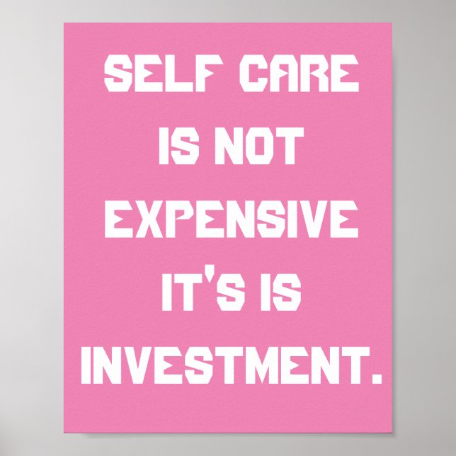 Personalised Custom Positive Self Care Quotes. Poster (Front)