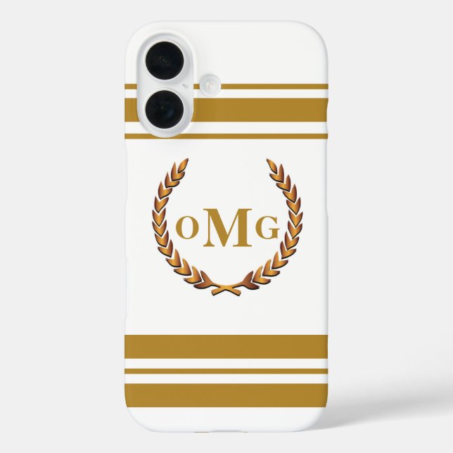 Personalised Custom Preppy Monogrammed Logo Case-Mate iPhone Case (Back)