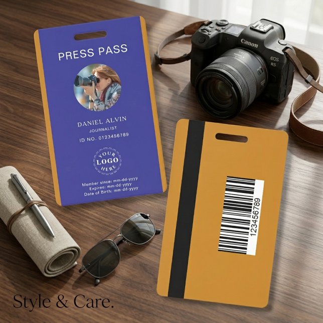 Personalised Custom Press Pass Badge for Events ID Badge (Personalized Custom Press Pass Badge for Events)