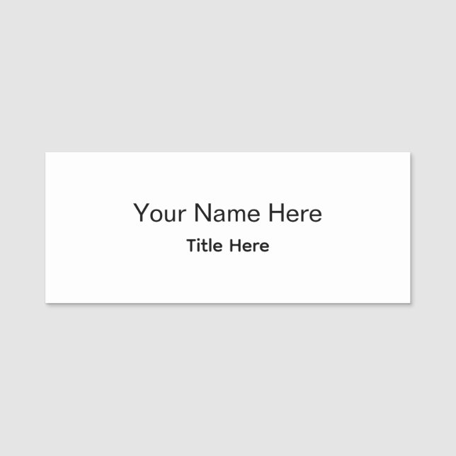 Personalised Custom Professional Employee Magnetic Name Tag (Front)