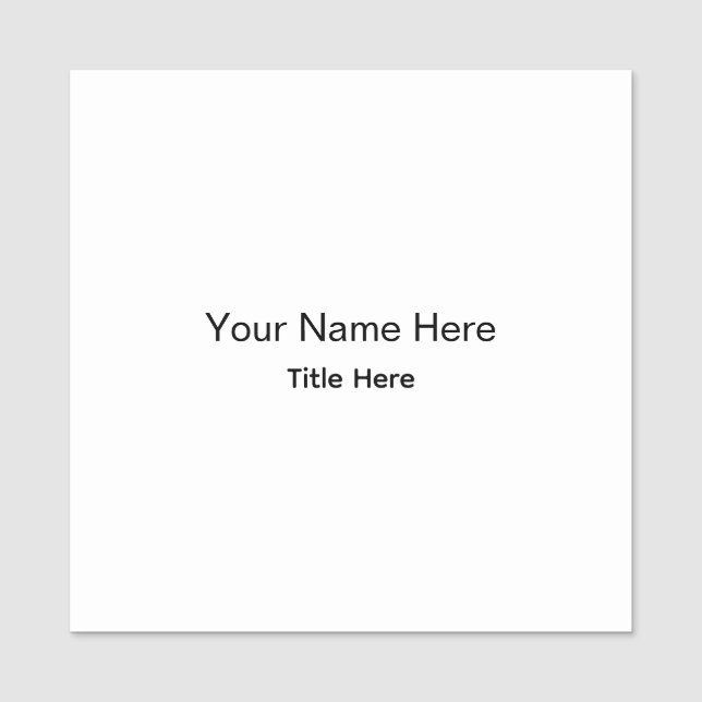Personalised Custom Professional Employee Magnetic Name Tag (Front)