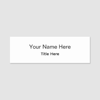 Personalised Custom Professional Employee Magnetic Name Tag