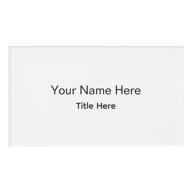 Personalised Custom Professional Employee  Name Tag (Front)
