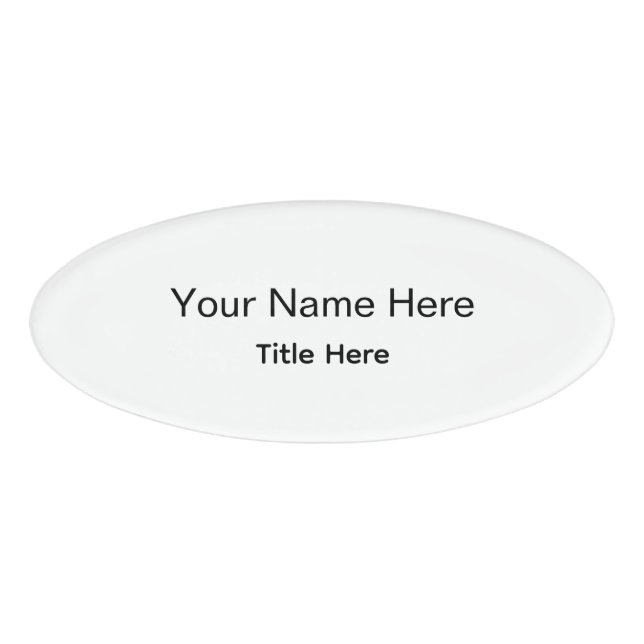Personalised Custom Professional Employee  Name Tag (Front)