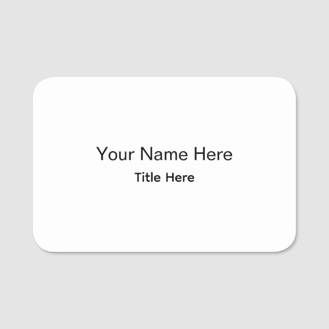 Personalised Custom Professional Employee Name Tag (Front)