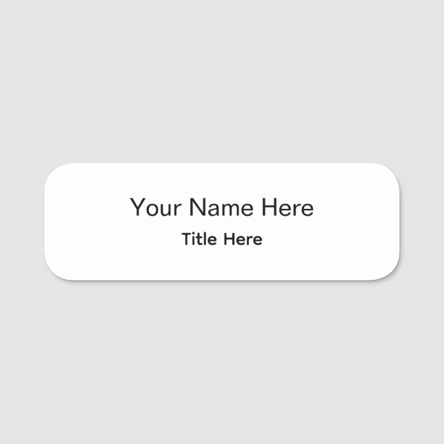Personalised Custom Professional Employee Name Tag (Front)