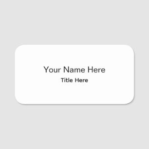 Personalised Custom Professional Employee Name Tag