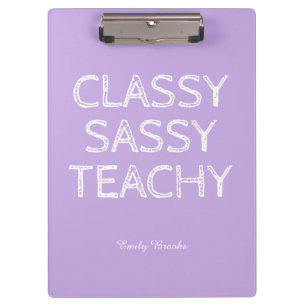 Personalised Custom Purple Teacher Gift Idea Clipboard