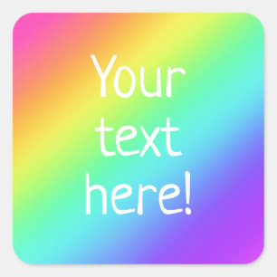 Personalised Custom Rainbow Sticker