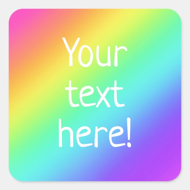 Personalised Custom Rainbow Sticker (Front)