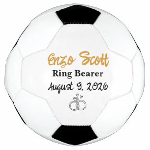 Personalised Custom Ring Bearer, Proposal Gift Football