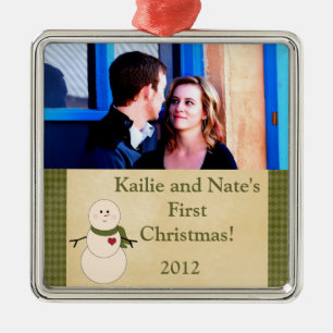 Personalised Custom Rustic Snowman  Ornaments
