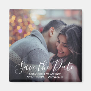 Personalised Custom Save The Date Wedding PHOTO Magnet