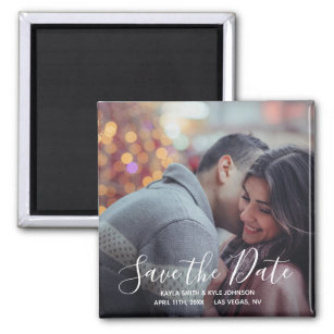 Personalised Custom Save The Date Wedding   PHOTO Magnet