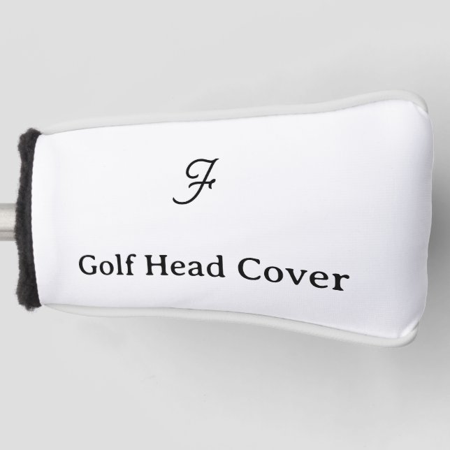 Personalised custom simple Golf Head Cover (Front)