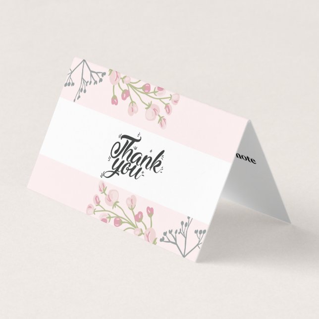 Personalised Custom Simple Thank You Business Card (Front)